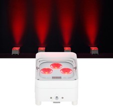 Rockville WET PAR 50 White Waterproof Battery DJ Light Wireless DMX RF Remote