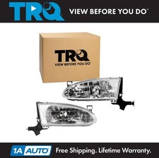 Trq Headlight Assembly Pair Lh Rh 2pc For 1998-2002 Chevrolet Prizm