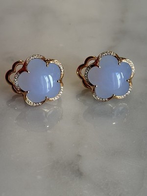 Pasquale Bruni Bon Ton Rose Gold Diamond & Chalcedony Earrings