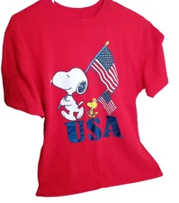 Snoopy USA Unisex T Shirt, Size Small, 2020 Peanuts Worldwide LLC