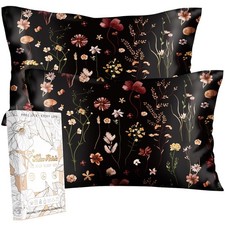 2 Pack Mulberry Silk Pillowcase for Hair and Skin - Standard Size 20 x 26 Inc...