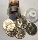ROLL 1981 D Kennedy Half  Dollar - BU -20ct -UNC FROM MINT SETS