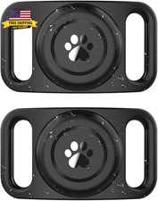  2 Pack Airtag Dog Collar Holder, Waterproof Apple Airtag Gen 1  2 Case for C