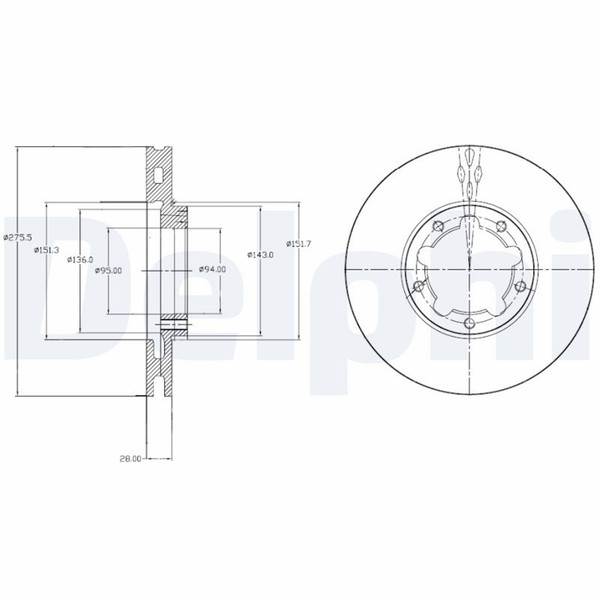 2X Bremsscheibe Delphi BG4217 FüR NT400 Nissan F24M Cabstar F24W Dci F91AN-image