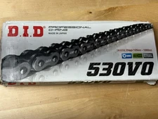 D.I.D DID 530 VO Oring Motorcycle Drive Chain Natural with Rivet Master Link 110