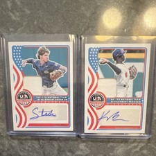 Panini USA Stars & Stripes Steele Hall Kevin Roberts Jr. Autographed Patch Card…