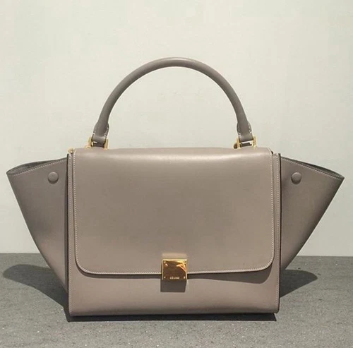 CELINE Borsa Trapezio Media Tutta Pelle Taupe (OTTIME CONDIZIONI!)
