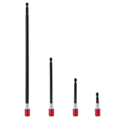 4-Piece Drill Bit Extension Set 2-12'' Quick Release Double Lock Holder