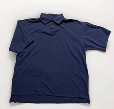 LL Bean 2X Blue Vintage Polo Shirt Fabric Made In USA 