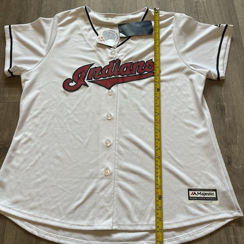 Cleveland Indians Jersey Baseball official Mens Majestic White XXL NWT genuine - Picture 8 of 13