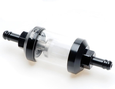1/4 Inline Fuel Filter -  Upgraded Billet Aluminum Metal Glass Fuel Filter for M