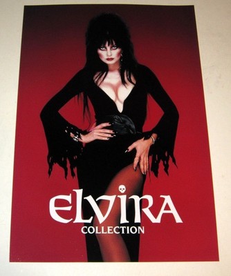 Elvira Mistress of the Dark 1980's Horror Film Poster 19''x13'' Cassandra Peterson