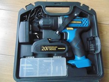 WORKZONE 20v cordless drill driver with 2.0Ah li-ion battery,charger,case