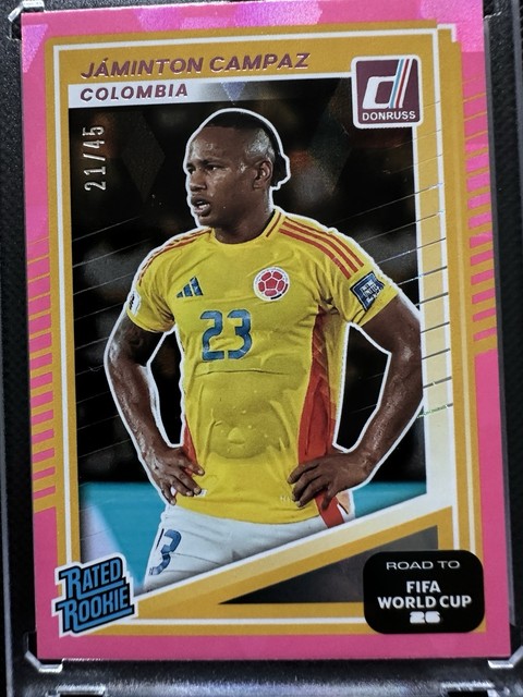 2025-26 Panini Donruss 2026 World Cup Jaminton Campaz Colombia Purple /45 RC