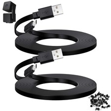YEAOI 2-Pack 30 ft Cable for WYZE Cam Pan V3 Outdoor Camera, Micro USB 90 Deg...