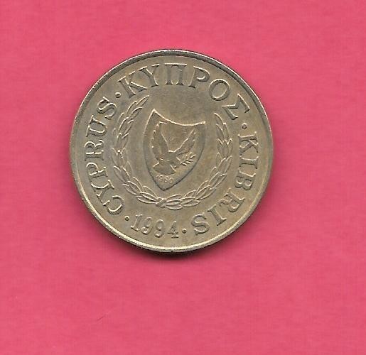 CYPRUS KM56.3 1994 VF-VERY FIEN CIRCULATED OLD VINTAGE 10 CENT COIN