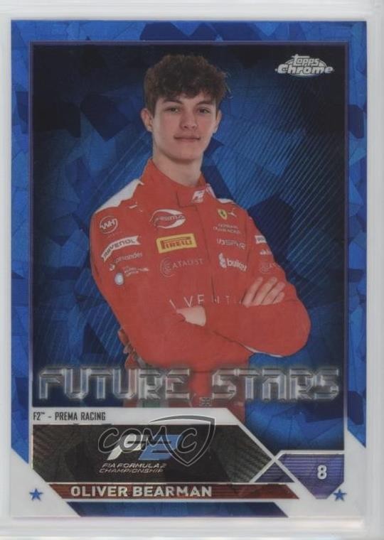 2023 Topps Chrome Sapphire Edition Formula 1 F2 Drivers Oliver Bearman #71 1k2m