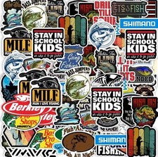 50 Fish Fishing Stickers Pack For Tackle Box Fishermen Dads Car Boat 50 Fish Fishing Stickers Pack For Tackle Box Fishermen Dads Car Boat