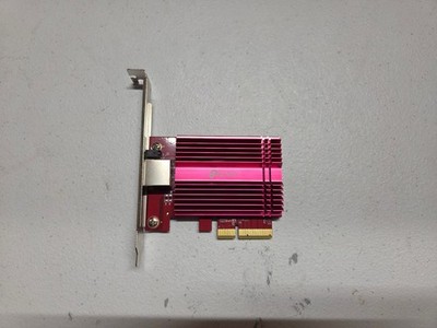 TP-LINK TX401 Network Adapter - Red 10GbE TESTED WORKING SFF Bracket PCIe 3.0x4