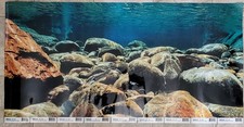 Aquarium Background Underwater Rocks - vinyl graphic REVERSIBLE AQ0031