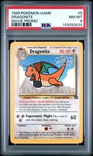 1999 POKEMON GAME MOVIE PROMO #5 DRAGONITE PSA 8