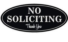 2-pcs Premium No-Soliciting Sign For Home/ Office Durable No Soliciting Sign