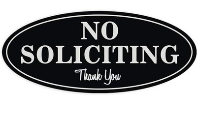 2-pcs Premium No-Soliciting Sign For Home/ Office Durable No Soliciting Sign 