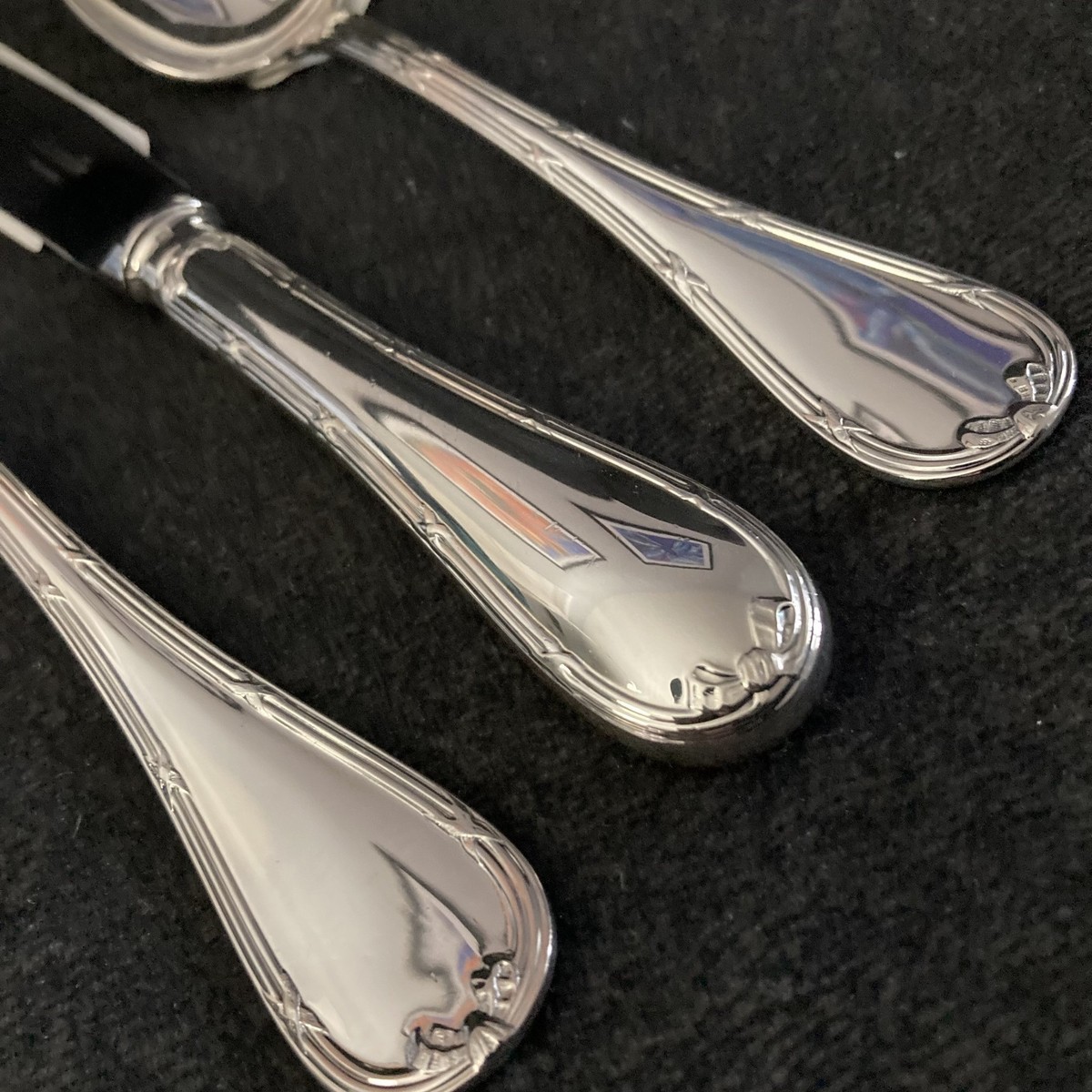 Christofle Rubans 3 Piece Place Setting Silver Plated New | eBay