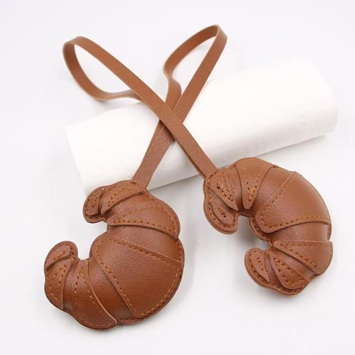 Brown Croissant Bag Charm, Fashin Bread Charm for Handbags Purse Bag Accessories - Picture 5 of 12