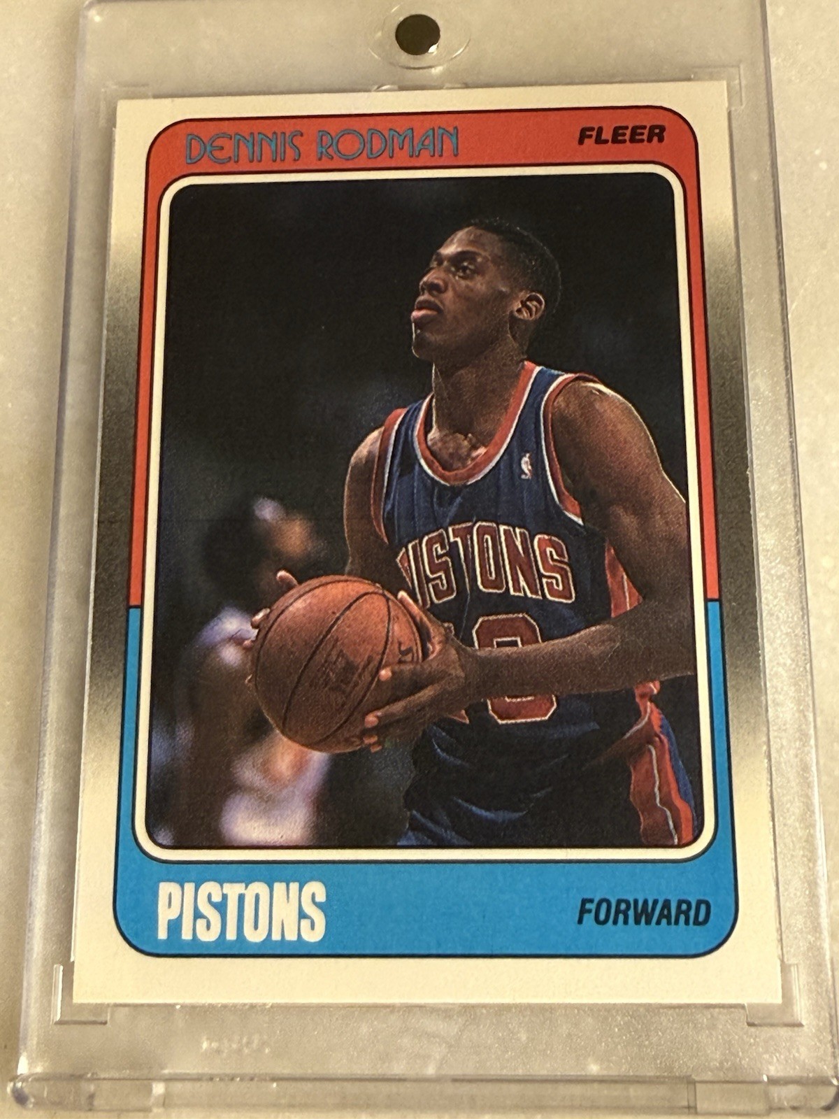 Fleer 1988-89 Dennis Rodman #43 Detroit Pistons NBA Basketball RC