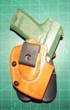 Front Line QUAD25C-BR AMBI Leather Kydex Paddle IWB Holster H&K P2000 USPc 9 40