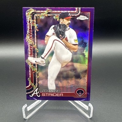 2025 Topps Holiday Spencer Strider #/299  Chrome Purple Refractors Braves #HC75