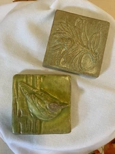 Whistling Frog & TL Tile Handmade Tile Art Nuthatch And Scottish Pine Perfect!!