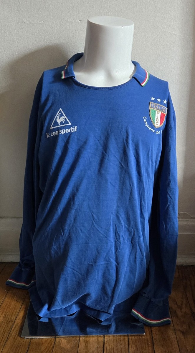Le Coq Sportif L/XL 1982-84 Italy Home Soccer Football jersey L/S