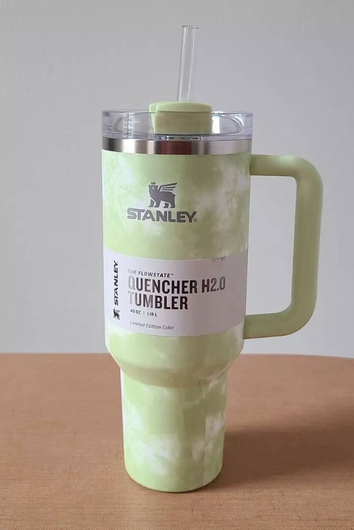 Stanley Flowstate H2.0 Tumbler Cup 40oz Citron Green Tie Tye Dye LIMITED  EDITION