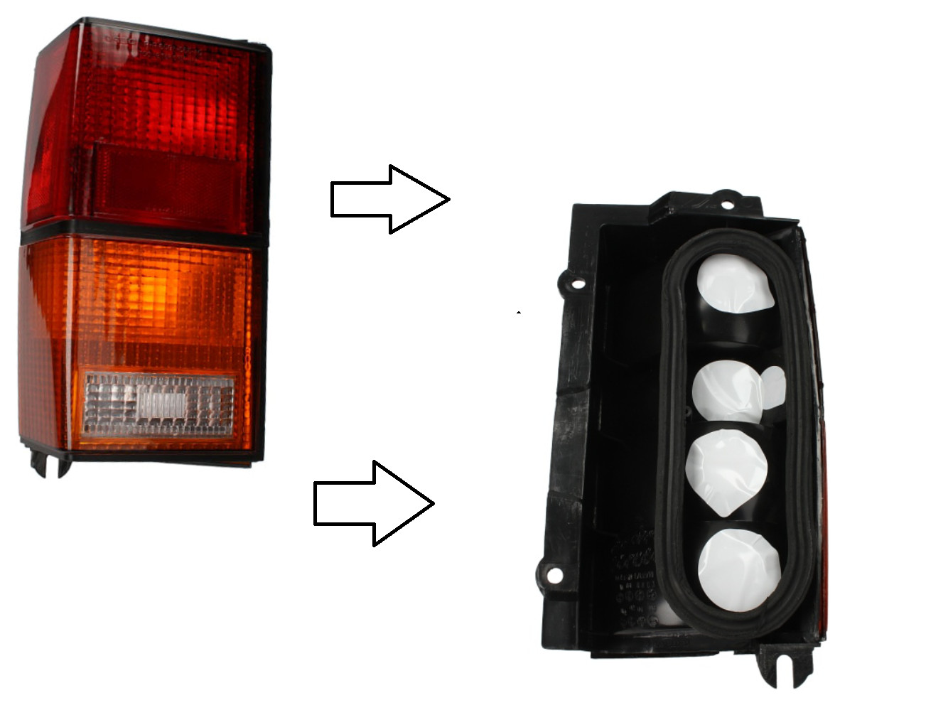 Feu arriere gauche Jeep Cherokee XJ 1980-2001 avec lentille anti-decoloration neuve