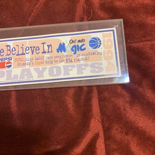 1994 NBA PLAYOFF COMMEMORATIVE TICKET - PLEXI PROTECTOR ORLANDO MAGIC INNAUGURAL - Picture 7 of 7