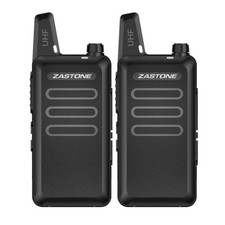 2pcs Zastone ZT-X6 Ham Radio UHF 16CH Mini Portable Walkie Talkie