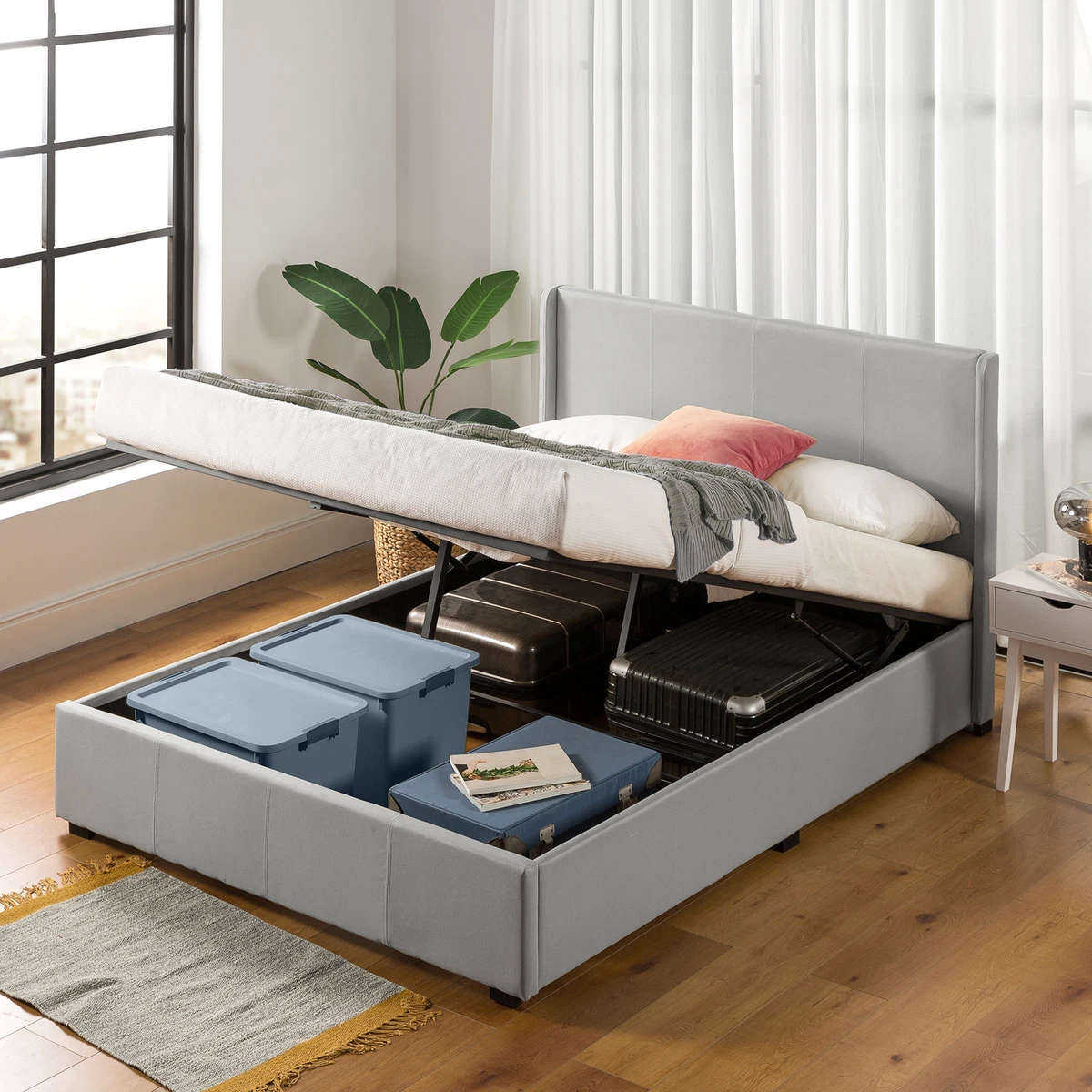 Zinus Bed Frame Gas Lift QUEEN DOUBLE KING SINGLE Base Platform