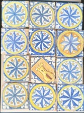 Ancienne Céramique Faïence dallage floore Tiles fliesen azulejo olambrilla antig