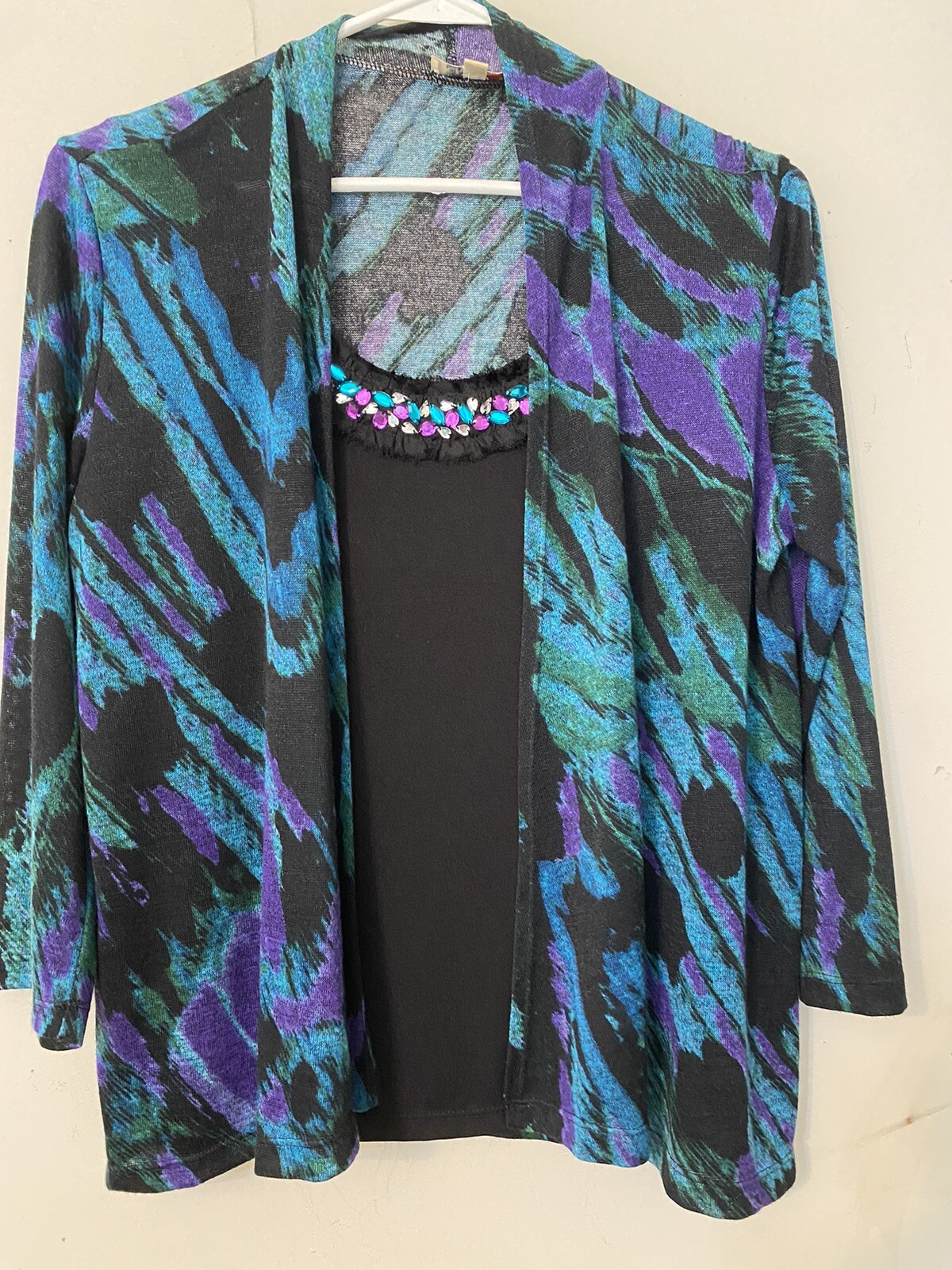 CHOICES Twinst Jeweled Neck Tank with Jacket for Work and Worship Wardrobe