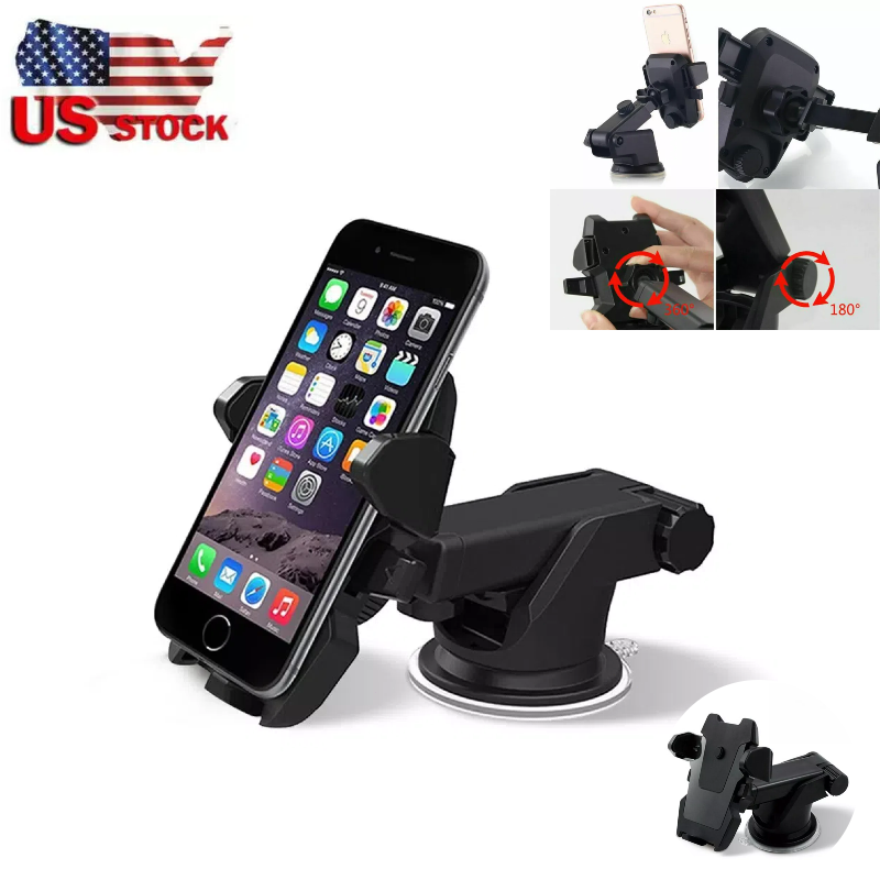 360° Universal Mount Holder Car Stand Windshield For Mobile Cell Phone GPS
