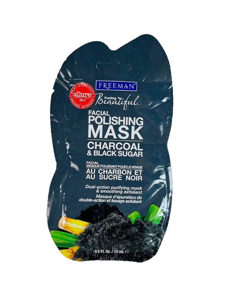 Máscara Pulidora Facial Freeman Feeling Hermosa, Carbón y Azúcar Negra 15 ml Foto 4 de 4