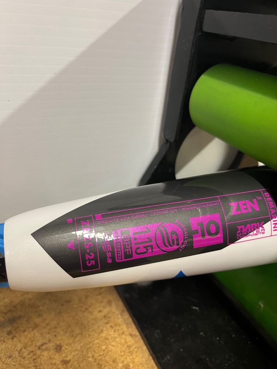 Rolled 2025 DeMarini Zen Composite-10 28/18 USSSA Baseball