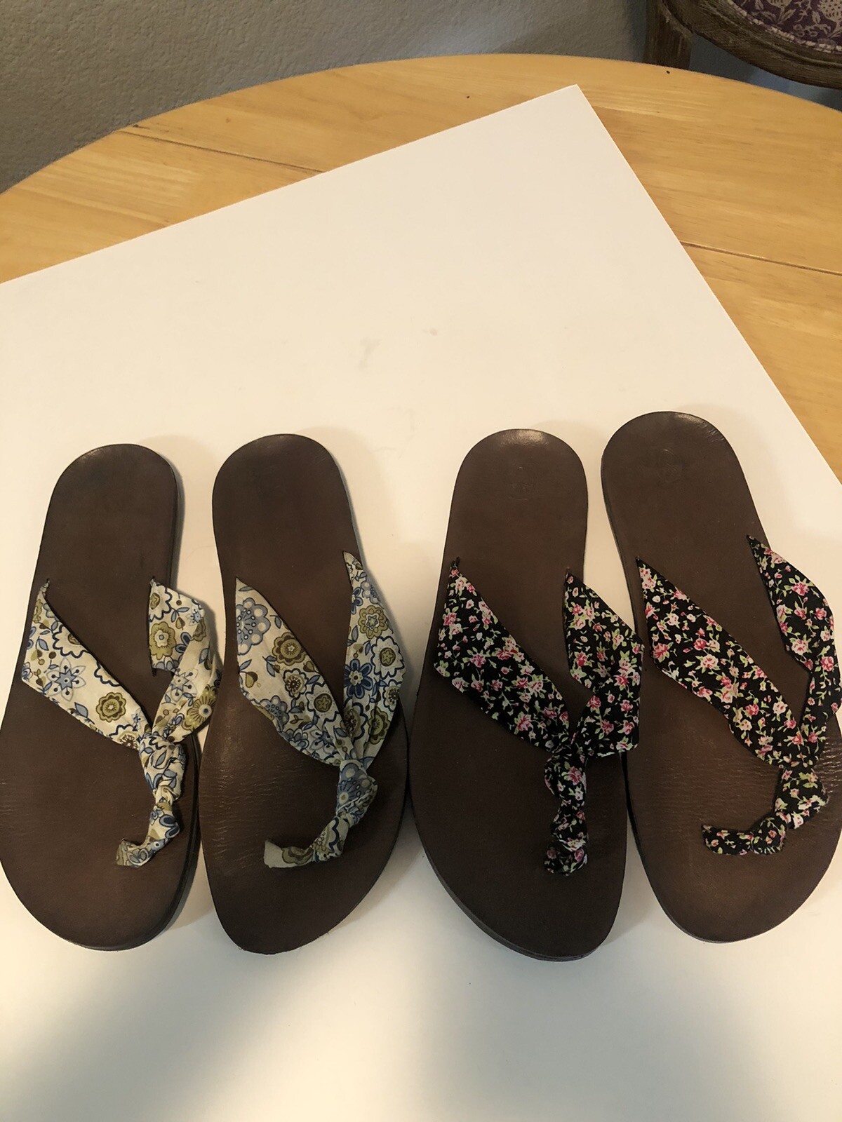 Lotto 2 sandali infradito donna target colorati gufo cinturino in tessuto taglia 11