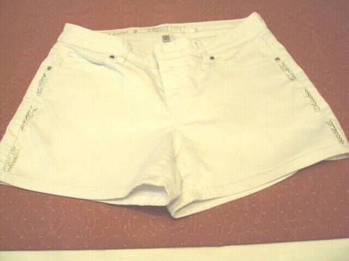 Beaded Shorts white Denim Size 