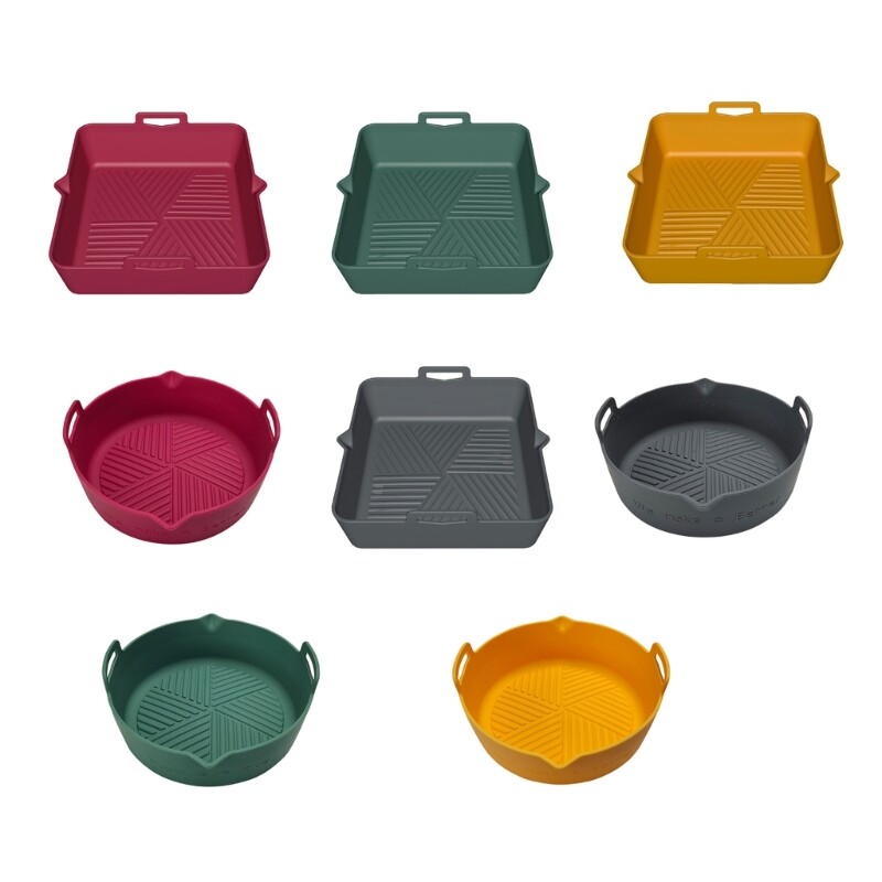 Non-Stick Air Fryer Baking Tray Silicone Pizza Mat for Home Kitchen Non-Stick Air Fryer Baking Tray Silicone Pizza Mat for Home Kitchen