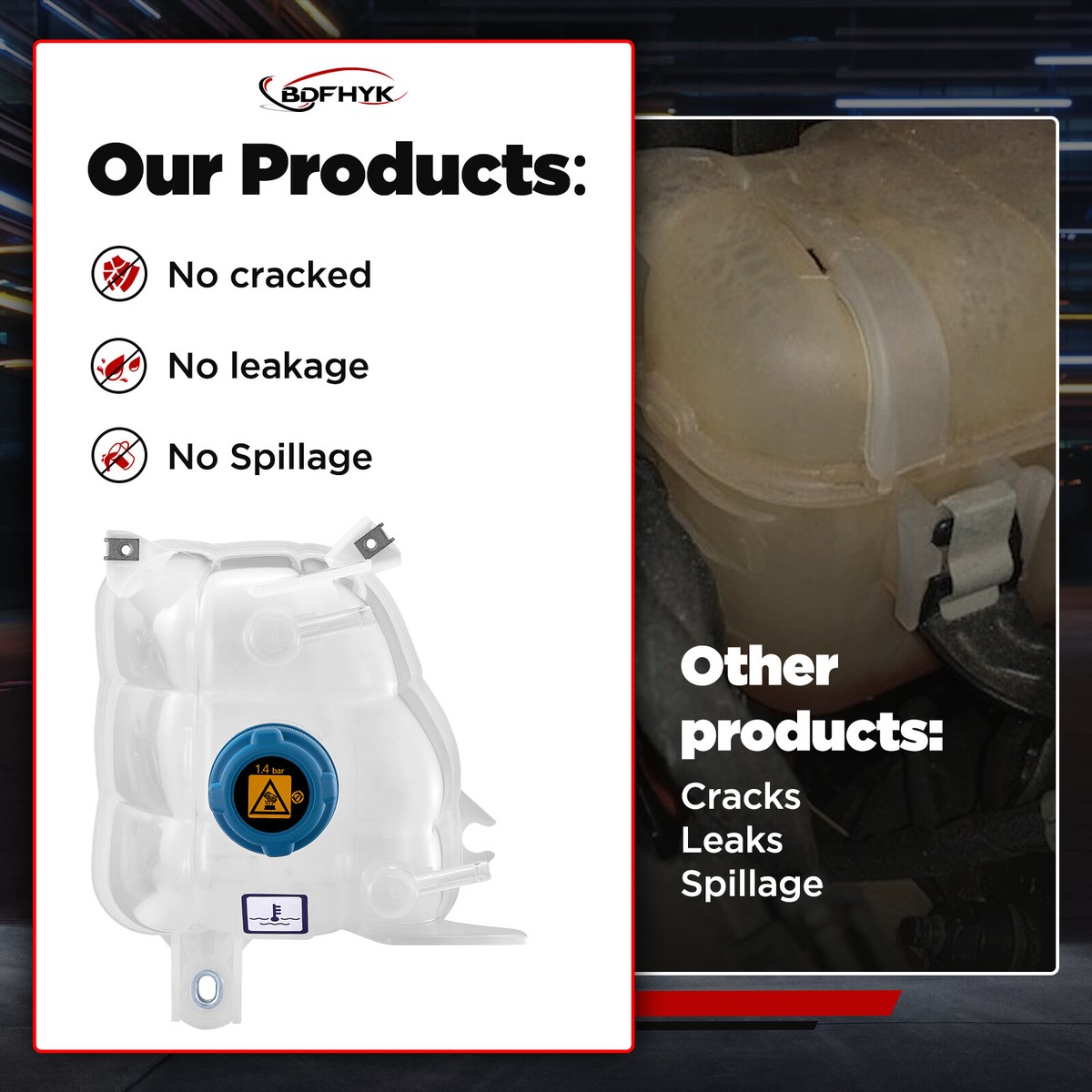 For Ram ProMaster 1500 2500 3500 Coolant Recovery Reservoir Bottle