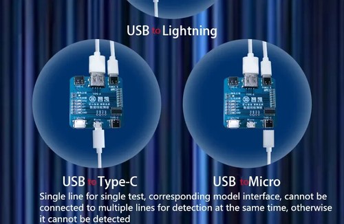 Data Cable Detection Board USB Cable Tester for IOS Android Type-C Test Tool - 第 8/8 張圖片