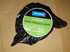 Dymo White Address Labels Starter Roll 130 Labels, 1 1/8  X 3 1/2  